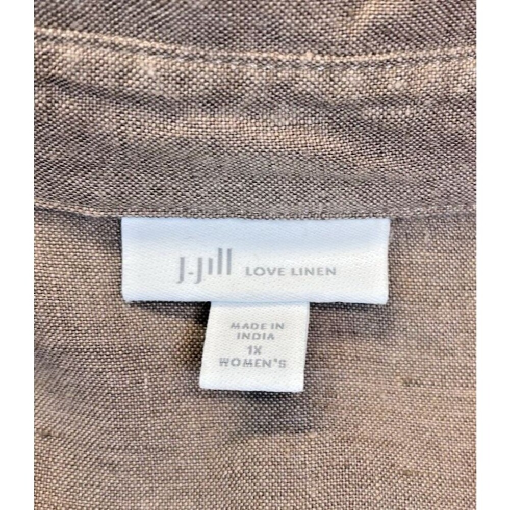 J Jill Love Linen NEW womens linen luxury shacket sz 1X versatile summer travel - Picture 5 of 10